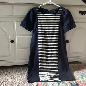 J. Crew navy and cream striped dress size 0